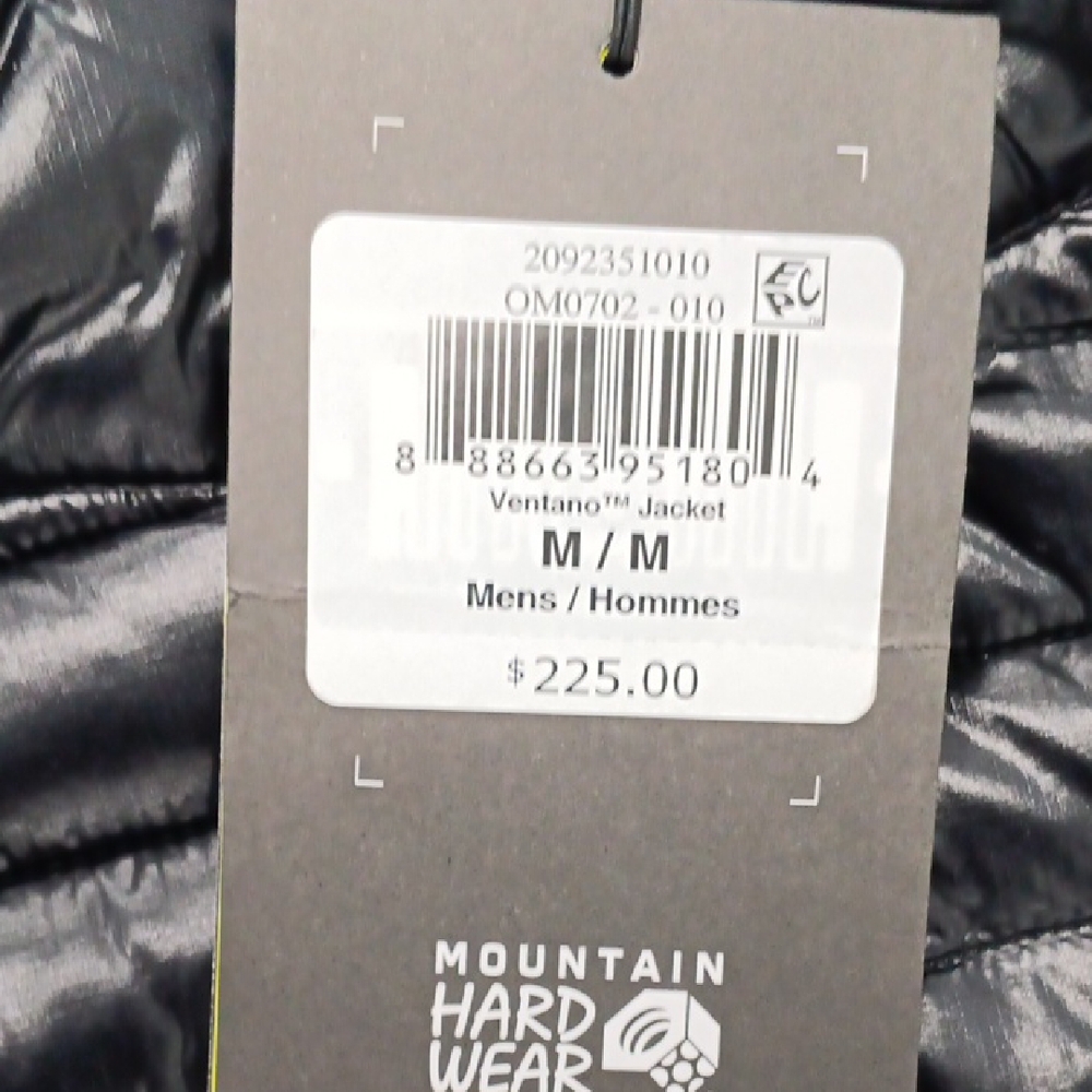 Mountain Hardwear Men's Mediun Black Ventano Jacket